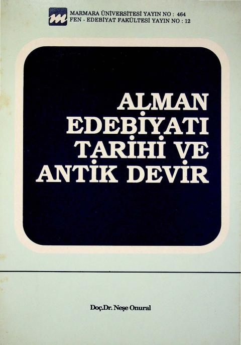 Alman Edebiyatı Tarihi ve Antik Devir