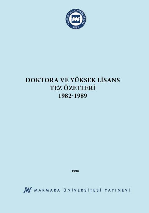 Doktora ve Yüksek Lisans Tez Özetleri 1999-2000